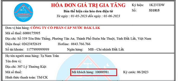 thu tiền nước
